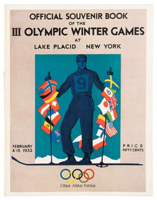 Lot #4256 Lake Placid 1932 Winter Olympics Souvenir Book - Image 1