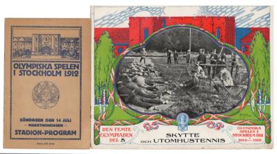 Lot #4235 Stockholm 1912 Olympics Official Programs Lot of (2)