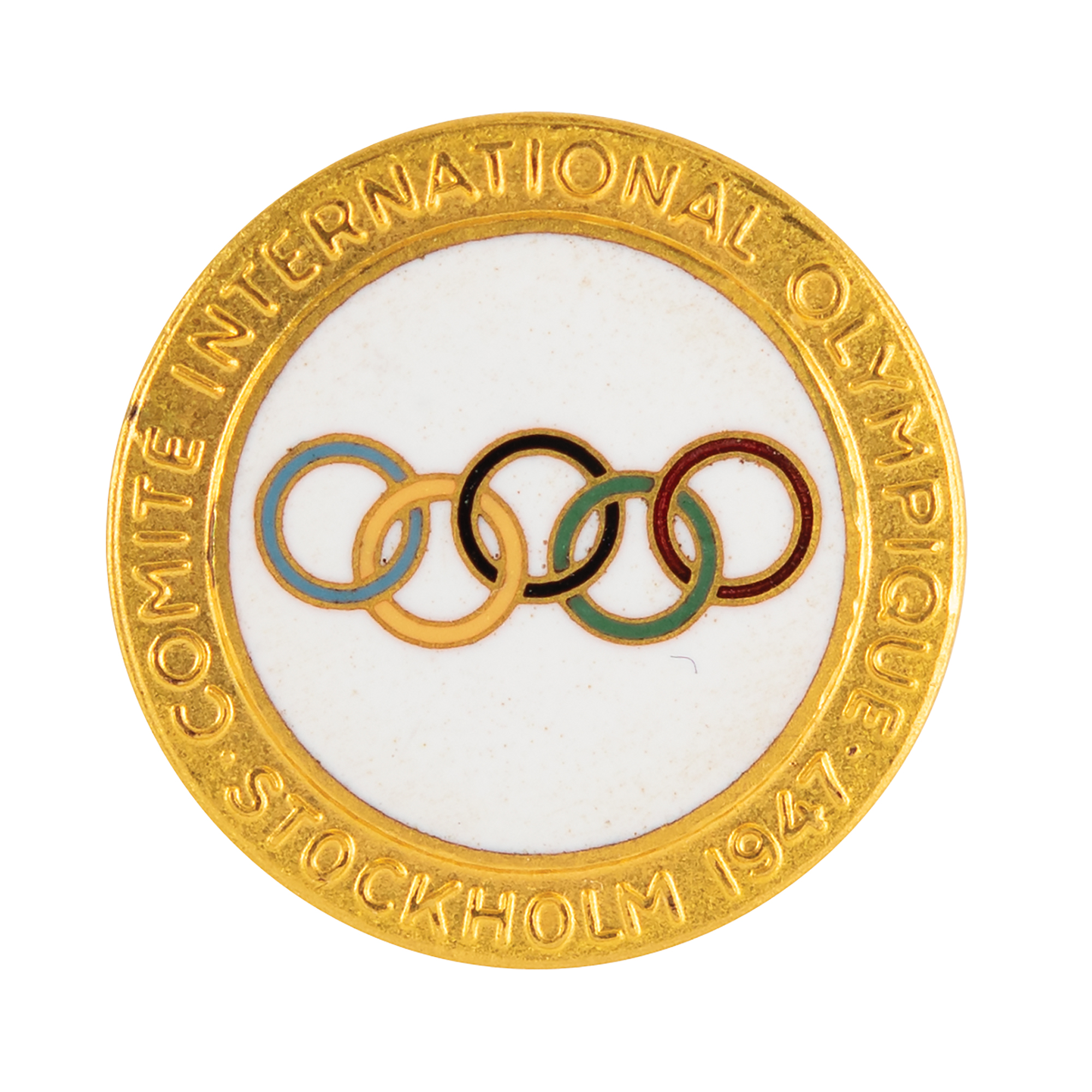 Lot #4126 Stockholm 1947 IOC Session Badge