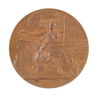 Lot #4077 Athens 1896 Olympics Bronze Participation Medal - Image 1