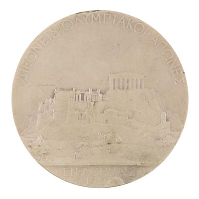 Lot #4048 Athens 1906 Intercalated Olympics Silver Winner's Medal - Image 2
