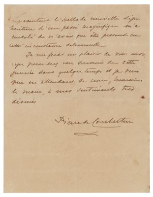 Lot #4314 Pierre de Coubertin Autograph Letter Signed to the Mayor of Ancient Olympia - Image 2