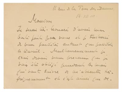 Lot #190 Jean-Baptiste Charcot Autograph Letter Signed - Image 2
