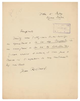 Lot #278 Jean Rostand Autograph Letter Signed - Image 1