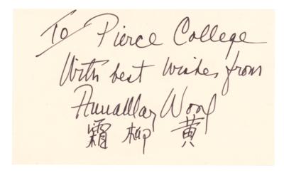 Lot #799 Anna May Wong Signature - Image 1
