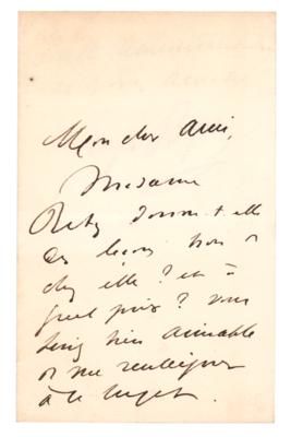 Lot #589 Georges Bizet Autograph Letter Signed