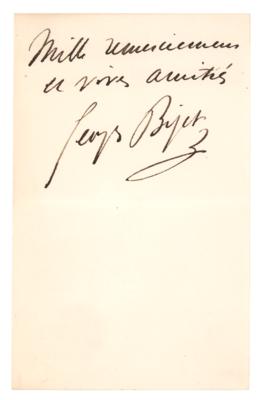 Lot #589 Georges Bizet Autograph Letter Signed - Image 2