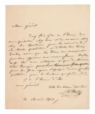 Lot #507 Horace Vernet Autograph Letter Signed - Image 1