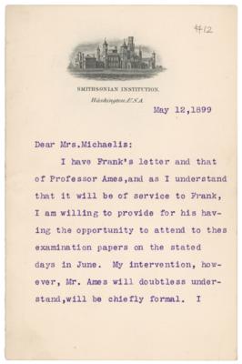 Lot #384 Samuel P. Langley Typed Letter Signed