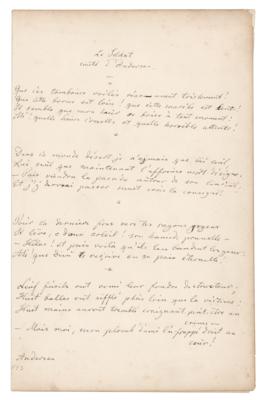 Lot #530 Hans Christian Andersen Autograph Manuscript Signed