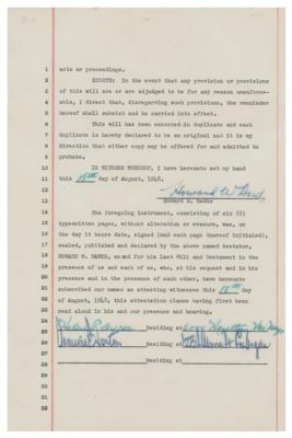 Lot #764 Howard Hawks Document Signed - Image 1