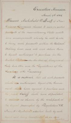 Lot #11 Abraham Lincoln Document Signed as President - Image 4