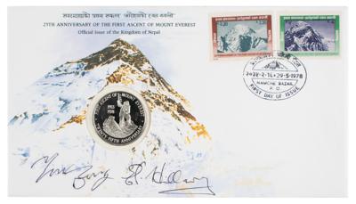 Lot #219 Edmund Hillary and Tenzing Norgay Signed Commemorative Cover