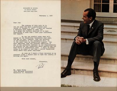 Lot #84 Richard Nixon Typed Letter Signed