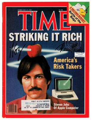 Lot #169 Apple: Wozniak and Wayne Signed Magazine