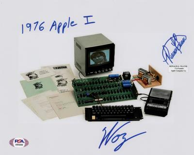 Lot #170 Apple: Wozniak and Wayne Signed Photograph