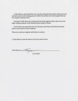 Lot #732 Bruce Lee Signed Membership Card - PSA MINT 9 - Image 2