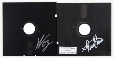 Lot #168 Apple: Steve Wozniak and Ronald Wayne Signed Floppy Discs