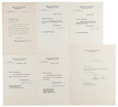Lot #305 Warren Court Justices (6) Typed Letters Signed - Image 1