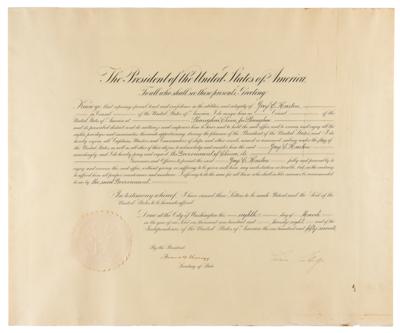 Lot #47 Calvin Coolidge Document Signed as President