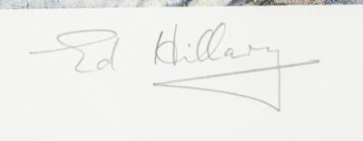 Lot #218 Edmund Hillary Signed Print - Image 2
