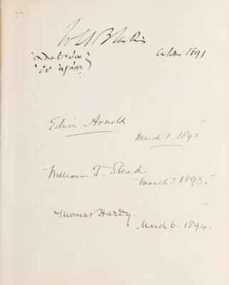 Lot #145 British Notables Signed Guest Book from W. & D. Downey