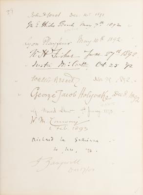Lot #145 British Notables Signed Guest Book from W. & D. Downey - Image 2