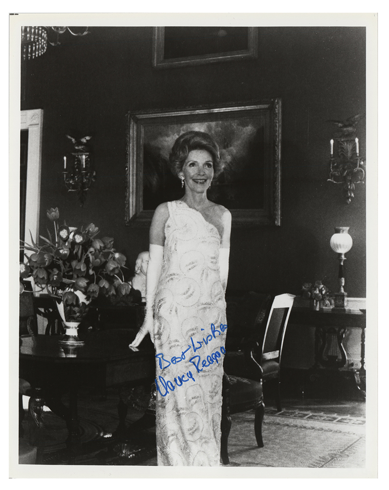 Lot #90 Nancy Reagan Signed Photograph - Image 1