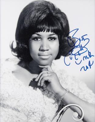 Lot #667 Aretha Franklin Signed Photograph