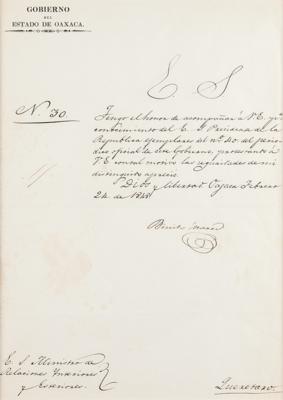Lot #226 Benito Juarez Letter Signed - Image 2