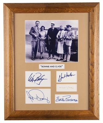 Lot #749 Bonnie and Clyde: Beatty, Dunaway, Hackman, Parsons, and Pollard (5) Signatures
