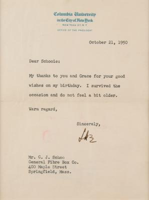 Lot #52 Dwight D. Eisenhower Typed Letter Signed - Image 2