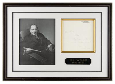Lot #584 H. G. Wells Autograph Letter Signed