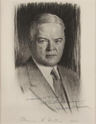 Lot #63 Herbert Hoover Signed Print - Image 2