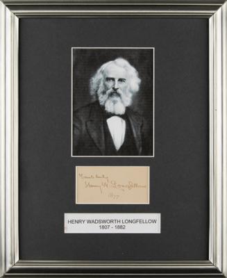 Lot #570 Henry Wadsworth Longfellow Signature - Image 1