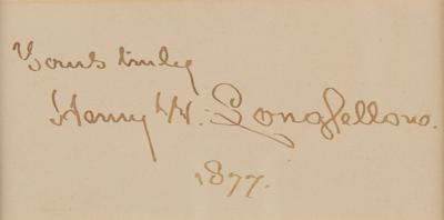 Lot #570 Henry Wadsworth Longfellow Signature - Image 2
