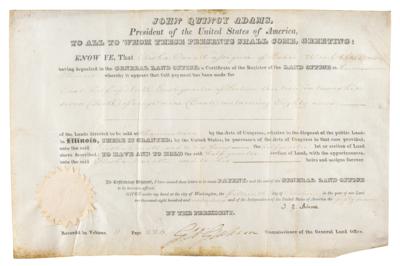 Lot #7 John Quincy Adams Document Signed as