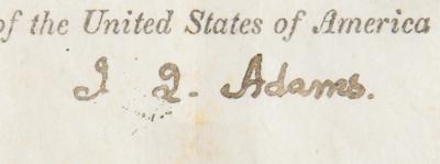 Lot #7 John Quincy Adams Document Signed as President - Image 2