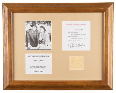 Lot #796 Spencer Tracy and Katharine Hepburn (2) Signed Items - Image 1