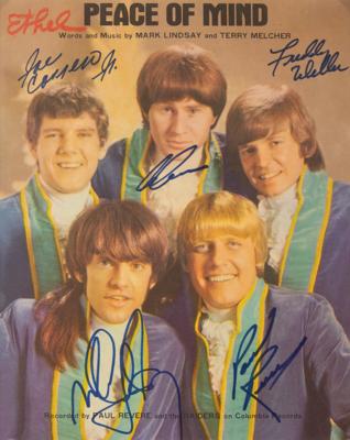 Lot #688 Paul Revere and the Raiders Signed Sheet