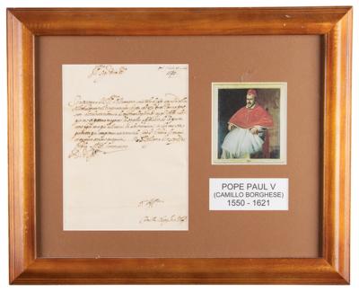 Lot #144 Pope Paul V Letter Signed