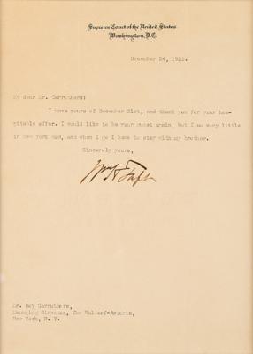 Lot #97 William H. Taft Typed Letter Signed - Image 2