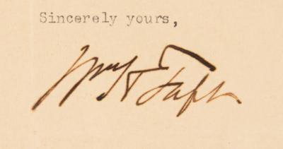 Lot #97 William H. Taft Typed Letter Signed - Image 3