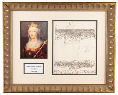 Lot #157 Queen Isabella I Document Signed