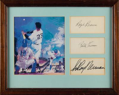 Lot #824 Ralph Branca, Bobby Thomson, and LeRoy Neiman Signatures