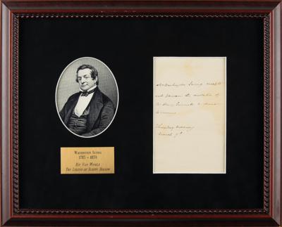 Lot #567 Washington Irving Autograph Letter Signed