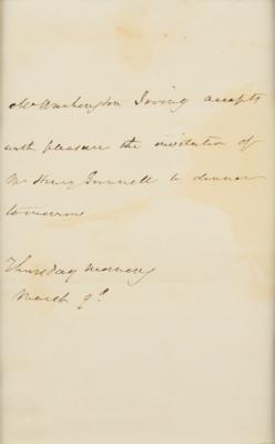 Lot #567 Washington Irving Autograph Letter Signed - Image 2