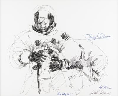 Lot #400 Buzz Aldrin and Paul Calle Signed Lithograph