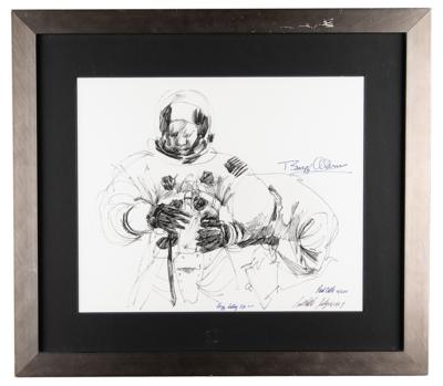 Lot #400 Buzz Aldrin and Paul Calle Signed Lithograph - Image 2