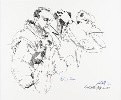 Lot #424 Michael Collins and Paul Calle Signed Lithograph